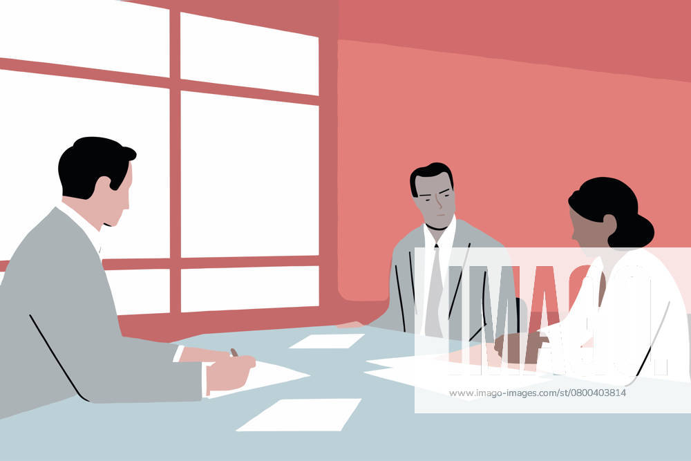 PR_ID26444_10534_BusinessIi.jpg Three professionals engage in a strategic meeting at a sleek office, outlining future projects on paperwork while sharing insights and ideas., Property released Model Released AdalbertoRodriguez_ID26444_763070_010