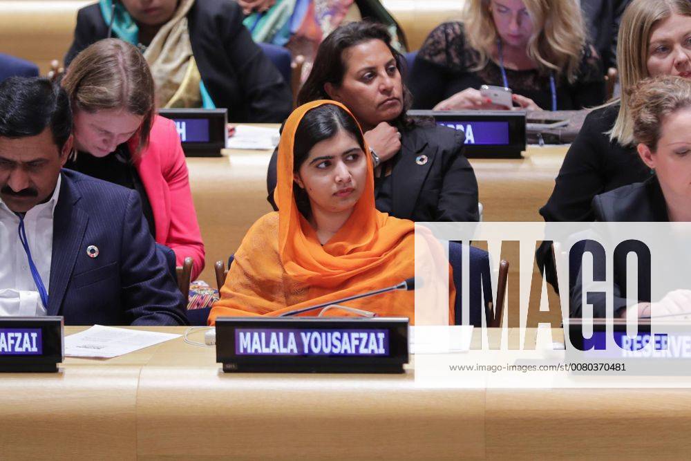 Berühmte Feministinnen, Malala Yousafzai United Nations, New York, USA, September 20 2017 - Malala Yousafzai, UN Messenger of Peace and Nobel Prize laureate, makes remarks during a high-level event on Financing the Future: Education 2030 today at the UN Headquarters in New York City.