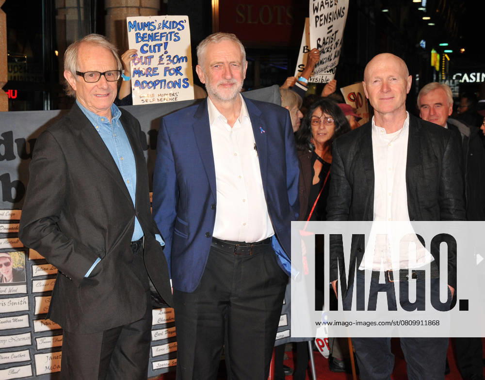 I, Daniel Blake London premiere Ken Loach, Jeremy Corbyn MP and Paul Laverty at the I, Daniel Blake The People s Premiere , Vue West End cinema, Leicester Square, London, England, UK, on Tuesday 18 October 2016. CAP CAN CAN London UK Great Britain