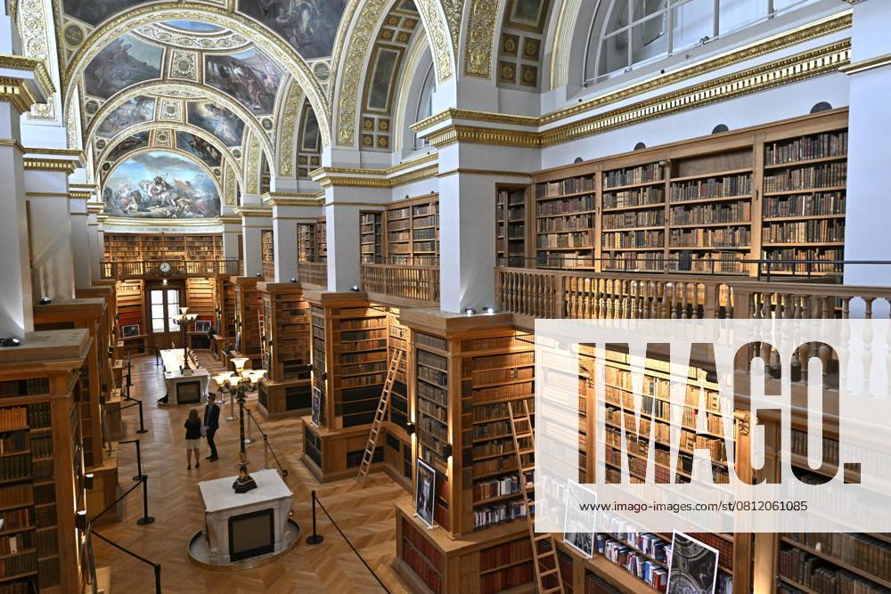 Reopening of the National Assembly Library PHOTOPQR OUEST FRANCE Stéphane Geufroi Paris 11 04 2025 The National Assembly Library was founded over 200 years ago and houses collections built up since the early days of the French Revolution. It comprises a nave 42 m long, 10 m wide and 12 m high It was built in 1834 by architect Jules de Joly, who also designed the current hemicycle, and is also remarkable for its ceiling painted by Eugène Delacroix The Bibliothèque des Députés will open its doors to the public from April 14 to June 15, 2025, after a year-long restoration project Paris, France, april 11th 2025 The National Assembly Library was founded over 200 years ago It houses the collections built up since the early days of the French Rev