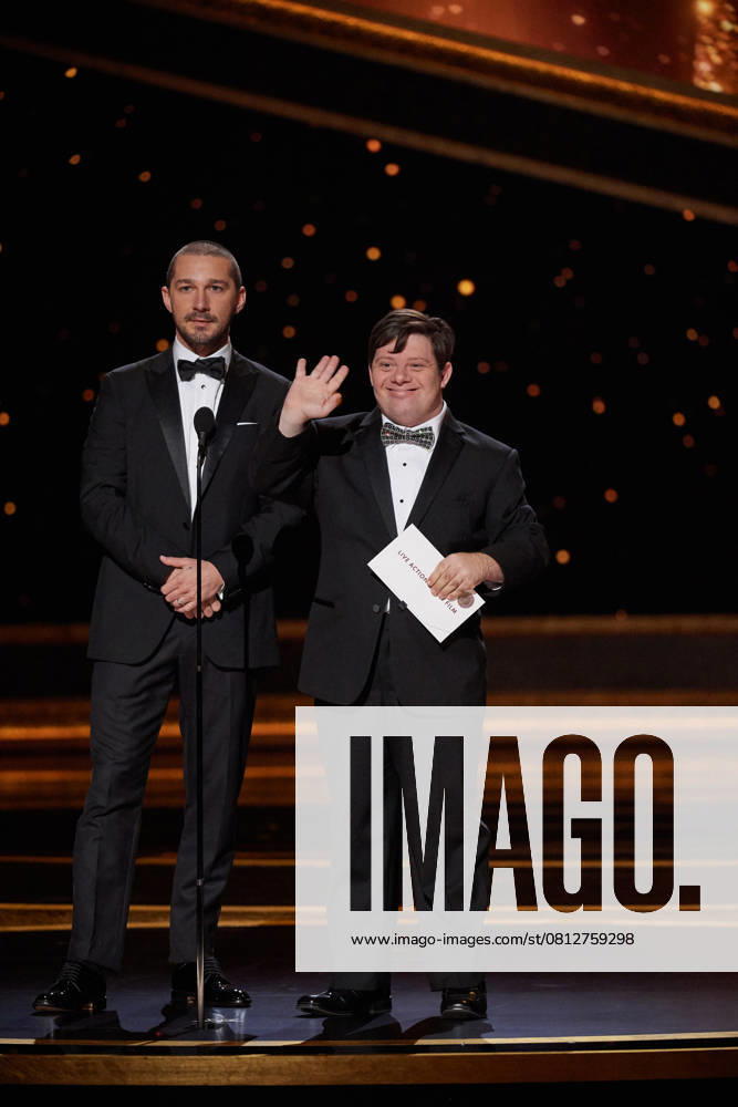 Telecast of The 92nd Oscars Shia LaBeouf and Zack Gottsagen present the OscarÂ® for Live Action Short Film during the live ABC Telecast of The 92nd OscarsÂ® at the DolbyÂ® Theatre in Hollywood, CA on Sunday, February 9, 2020. Hollywood CA USA