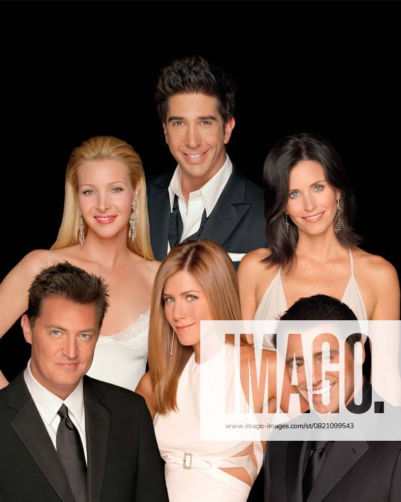 Friends - filmstill MATTHEW PERRY, JENNIFER ANISTON & MATT LE BLANC, LISA KUDROW, DAVID SCHWIMMER & COURTENEY COX. in Friends Filmstill - Editorial Use Only Ref: FB Supplied by