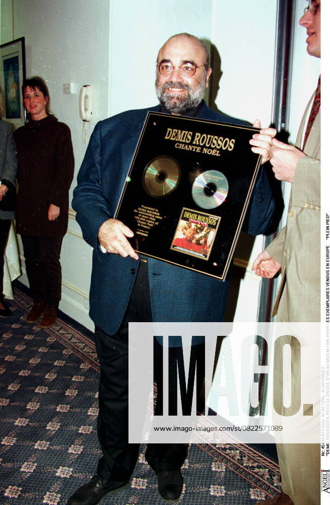 DEMIS ROUSSOS A RECU der DISK D Gold Au MIDEM 1995 für sie EXEMPLARE VERKAUFT IN Europa voll Fuß