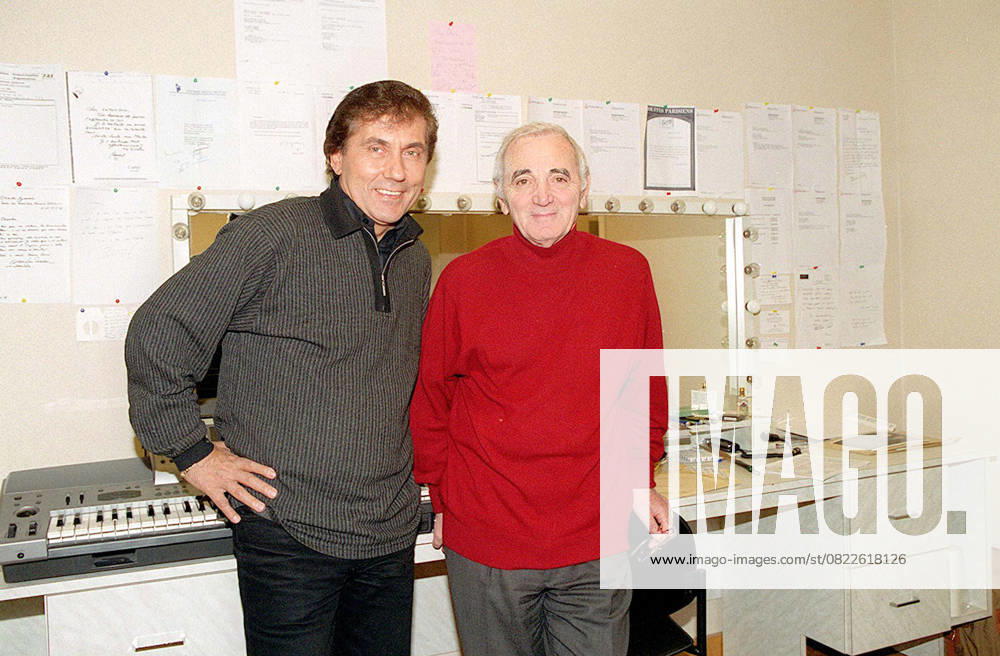 FRANK MICHAEL und CHARLES AZNAVOUR Au PALAIS DES KONGRESS Paris Frankreich