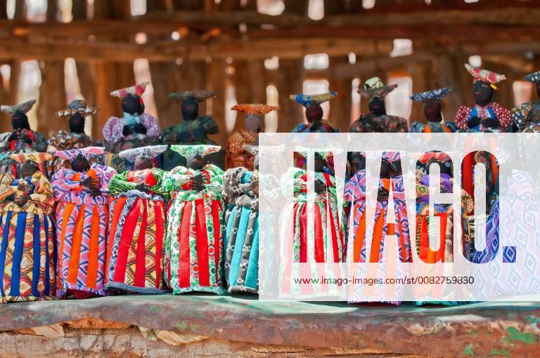 Herero dolls souvenir for sale on a stall in Windhoek Namibia south west Africa. BEW1D215D6B