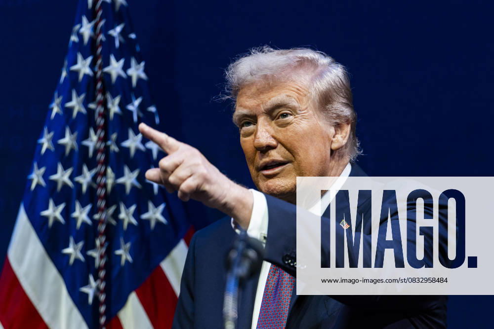 President Donald Trump speaks at the religious liberty commission at the Museum of the Bible in Washington, DC on Monday, September 8, 2025. Trump spoke about religion in schools, limiting transgender surgeries, and his administration s attempt to what he termed the woke agenda. WAX20250908103 JIMxLOxSCALZO