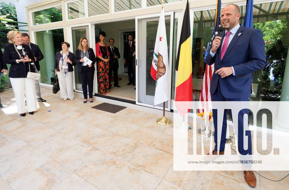 Minister of Defence and Foreign Trade Theo Francken holds a presentation regarding the Belgium House for the LA 2028 Summer Olympics, during an economic mission to the west coast of the United States, on Thursday 09 October 2025. The Belgian Economic mission to USA takes place from October 4th to 12th. BENOITxDOPPAGNE 136452683