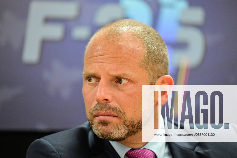 Minister of Defence and Foreign Trade Theo Francken pictured during the opening of the Complex F-35 which will house the newly arrived Lockheed Martin F-35 Lightning II fighter jets at the Florennes military airbase, Monday 13 October 2025. DIRKxWAEM 136674228