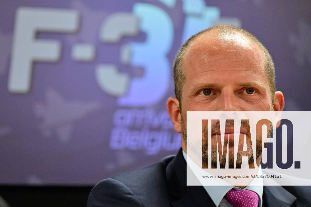 Minister of Defence and Foreign Trade Theo Francken pictured during the opening of the Complex F-35 which will house the newly arrived Lockheed Martin F-35 Lightning II fighter jets at the Florennes military airbase, Monday 13 October 2025. DIRKxWAEM 136674231