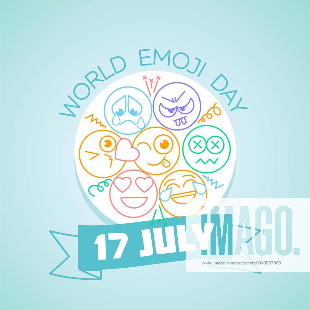 17 July World Emoji Day Calendar for each day on july