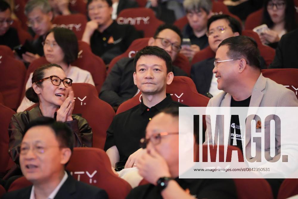 SANYA, CHINA - DECEMBER 08:Actress Michelle Yeoh and director Frant Gwo attend the China premiere of film Avatar: Fire and Ash on December 8, 2025 in Sanya, Hainan Province of China.