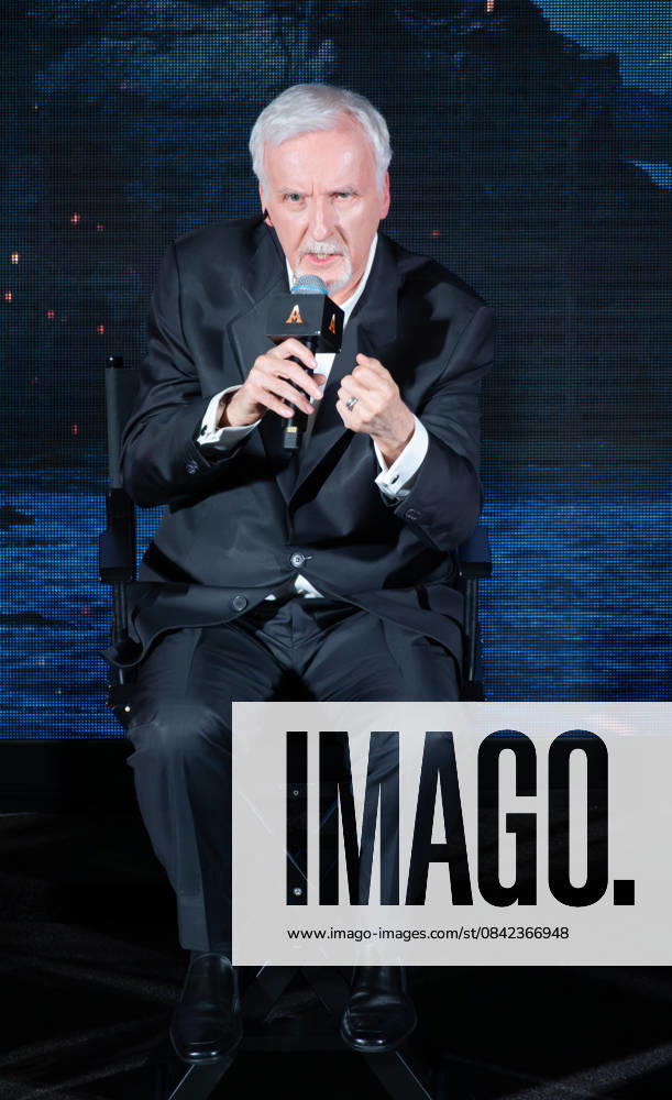 Director James Cameron attends the China premiere of film Avatar: Fire and Ash on December 8, 2025 in Sanya, Hainan Province of China.