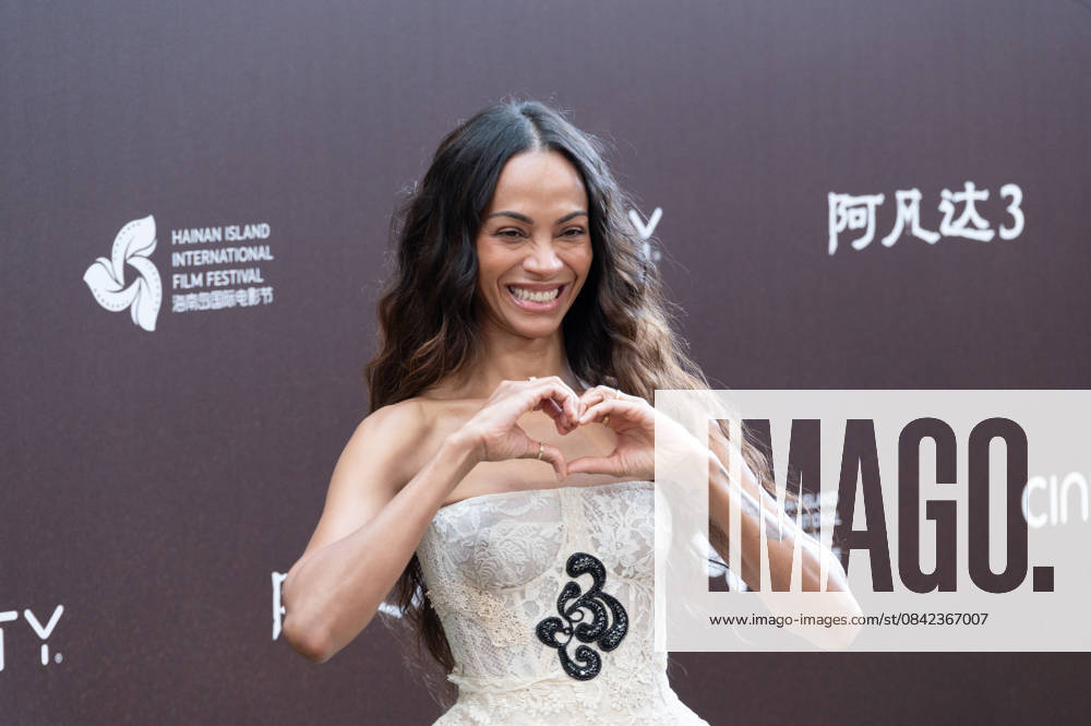American actress Zoe Saldana attends the China premiere of film Avatar: Fire and Ash on December 8, 2025 in Sanya, Hainan Province of China.