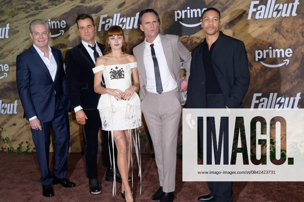 Fallout Premiere - Los Angeles, USA LOS ANGELES, USA. December 08, 2025: Kyle MacLachlan, Justin Theroux, Ella Purnell, Walton Goggins & Aaron Moten at the season 2 premiere of Fallout at the Academy Museum. Los Angeles CA USA
