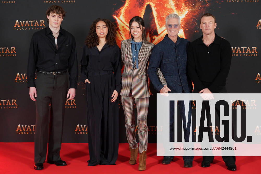 Press conference of the movie -Avatar: Fire and Ash- Principe di Savoia Hotel - Milan, Italy Jack Champion;Bailey Blass;Trinity Jo-Li Bliss;Stephen Lang;Sam Worthington Press conference of the movie -Avatar: Fire and Ash- Principe di Savoia Hotel - Milan, Italy 9th December 2025
