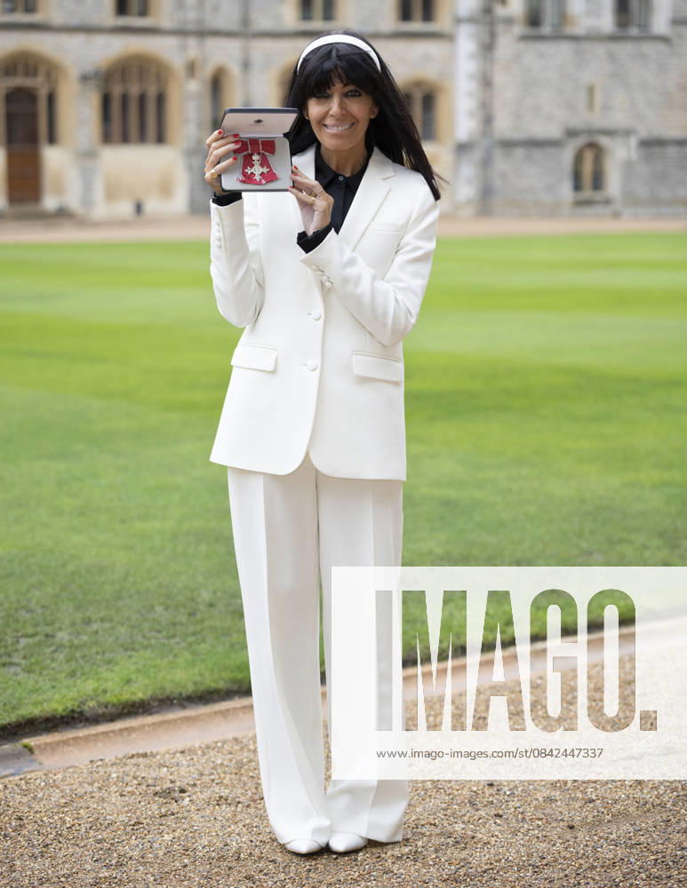 Investiture at Windsor Castle Image Licensed to i-Images Picture Agency. 09 12 2025. Windsor , United Kingdom. TV presenter Claudia Winkleman with her MBE after an Investiture at Windsor Castle, United Kingdom., Credit:Stephen Lock i-Images Avalon United Kingdom, Windsor