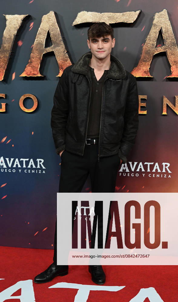 Premiere of the movie Avatar Fire and Ashes Gabriel Guevara attends the premiere of the new Avatar Fire and Ashes which celebrates its premiere at Kinepolis Ciudad de la Imagen, on December 9, 2025, in Madrid Spain With Avatar Fire and Ashes, James Cameron takes audiences back to Pandora in an immersive new adventure featuring Marine turned Na vi leader Jake Sully Sam Worthington, Na vi warrior Neytiri Zoe Saldana and the Sully family CINEMA PREMIERE PEOPLE FILM José Madrid Madrid Espana