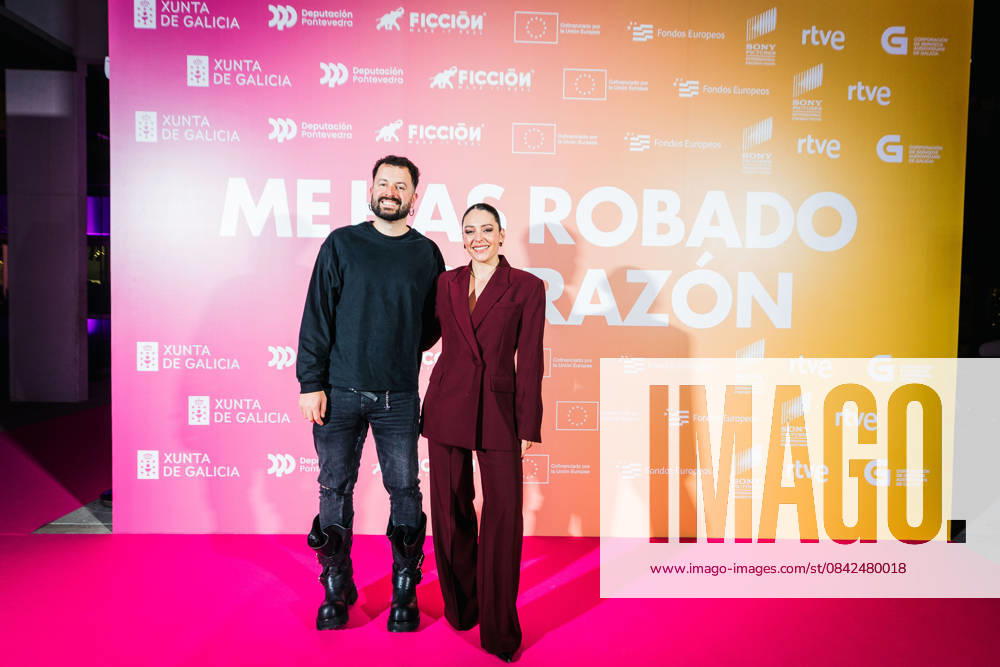 Premiere of the film Me has robbed my heart in Pontevedra Actors Francis Lorenzo and Ana Jara pose during the photocall for the premiere of the film Me has robbed my heart, at the Provincial Museum, on December 9, 2025, in Pontevedra, Galicia Spain The film, written and directed by Chus Gutiérrez, focuses on the contradictions of the system and the vital frustration of young people in todays Spain 09 DECEMBER 2025 PHOTOCALL PREMIERE MOVIE CINEMA ACTORS Pontevedra Galicia Pontevedra Galicia Galicia Spain