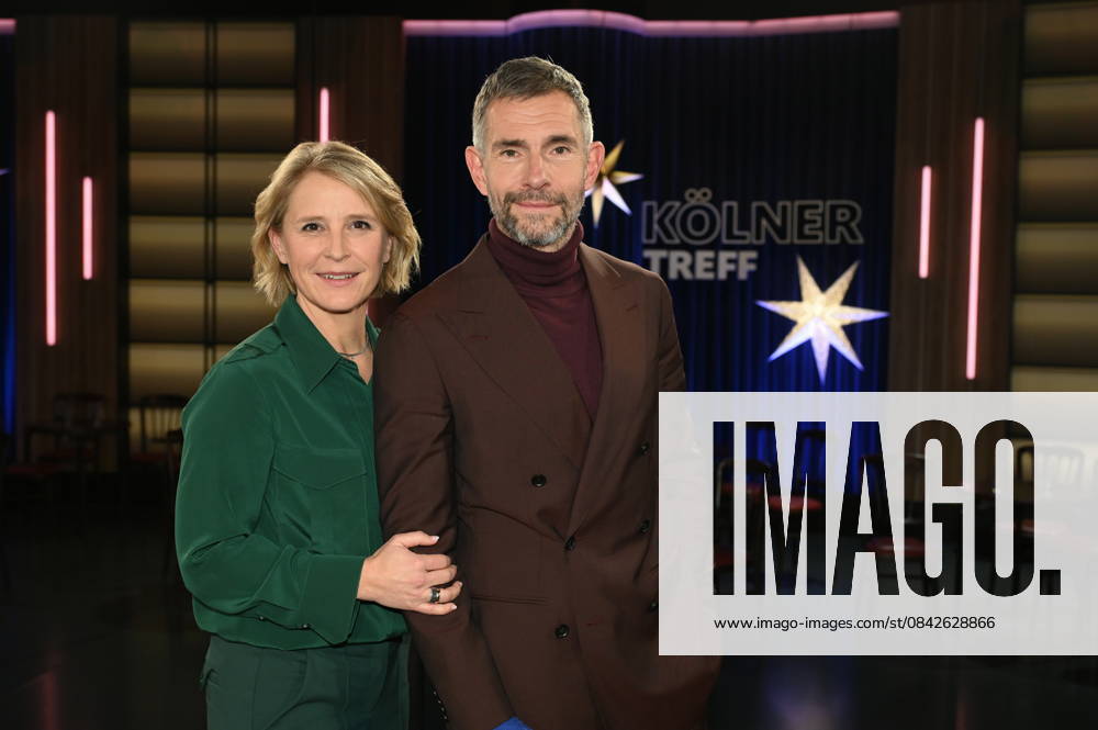 The hosts of Kölner Treff Susan Link and Micky Beisenherz on the WDR talk show Kölner Treff