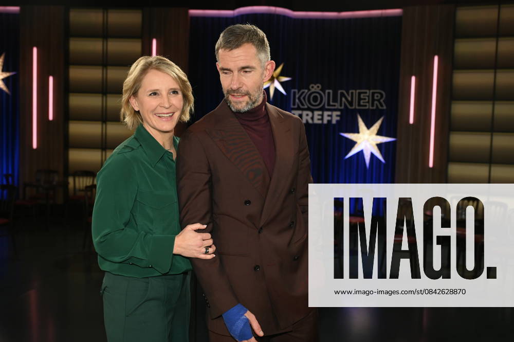 The hosts of Kölner Treff Susan Link and Micky Beisenherz on the WDR talk show Kölner Treff