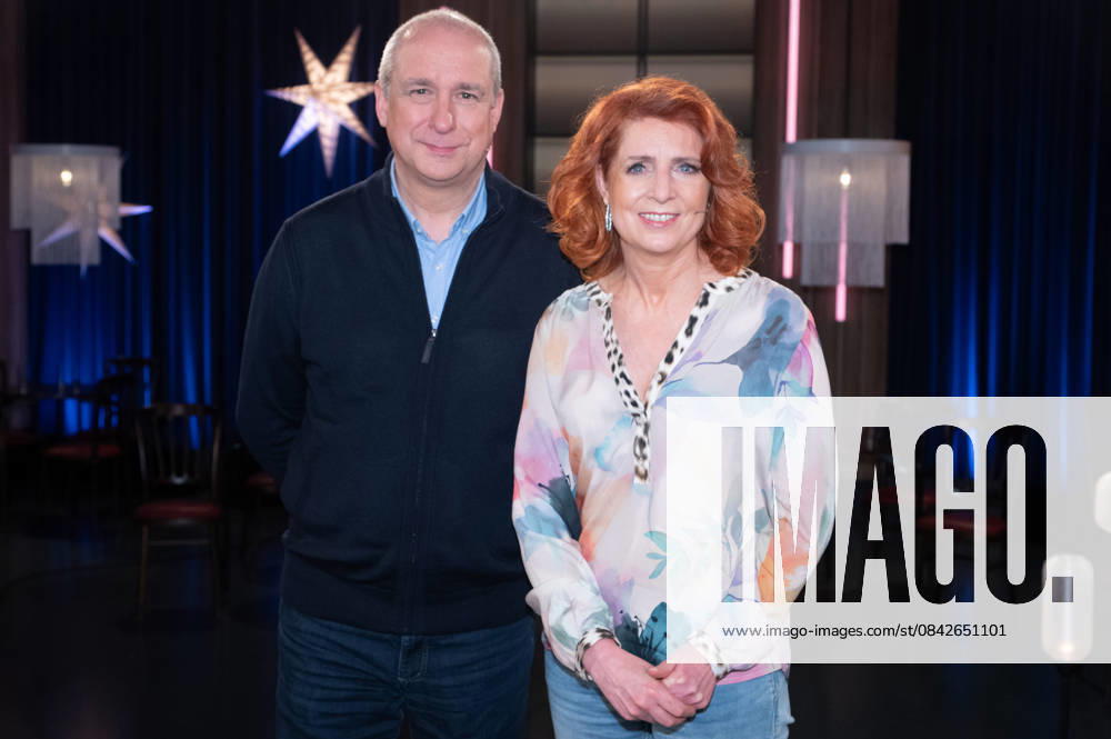 From left Thomas FLOETH, Monica LIERHAUS, presenter, guest on the program ,,Koelner Treff,, on WDR television
