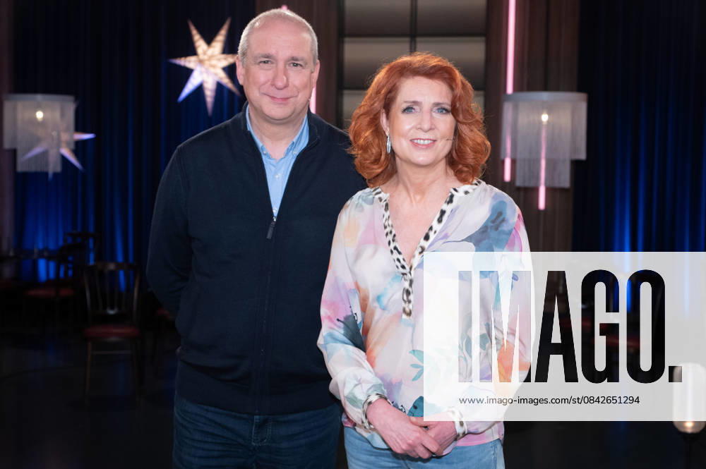 From left Thomas FLOETH, Monica LIERHAUS, presenter, guest on the program ,,Koelner Treff,, on WDR television