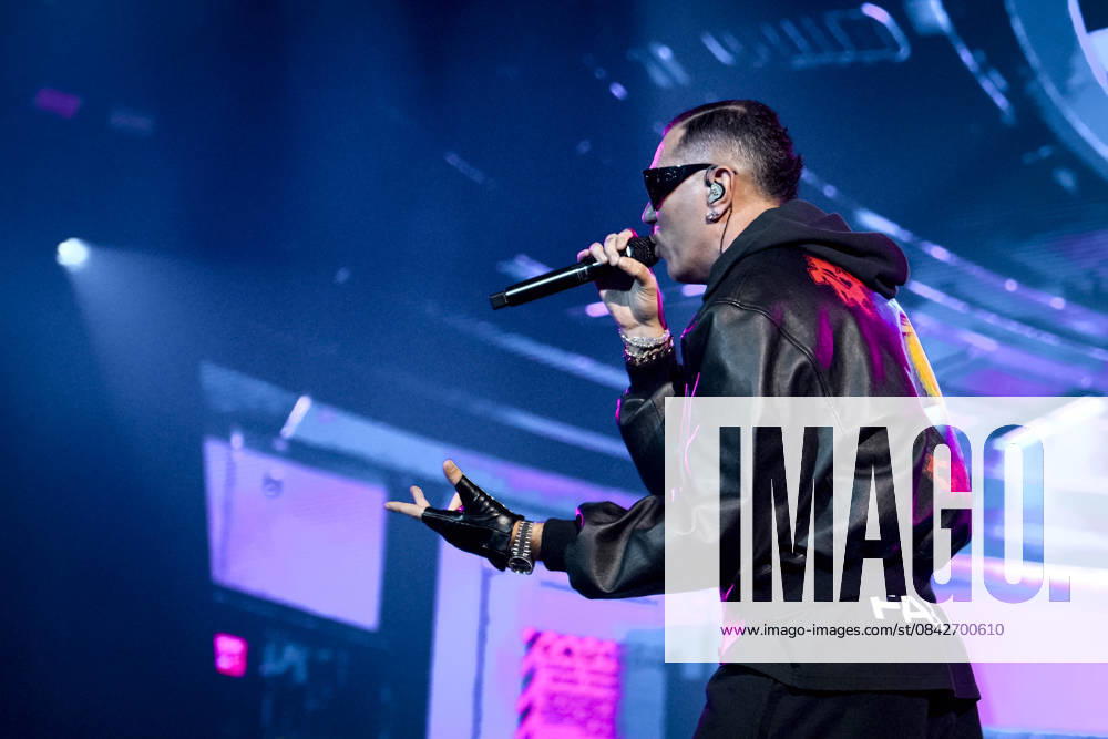 Rome, Marracash is in concert in Rome at the Palazzo dello Sport for his Marra Palazzi25 tour. The Roman dates are sold out. In the photo: MArracash