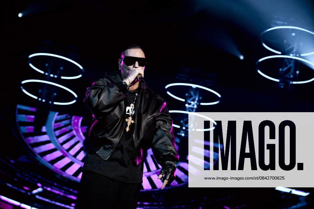 Rome, Marracash is in concert in Rome at the Palazzo dello Sport for his Marra Palazzi25 tour. The Roman dates are sold out. In the photo: MArracash