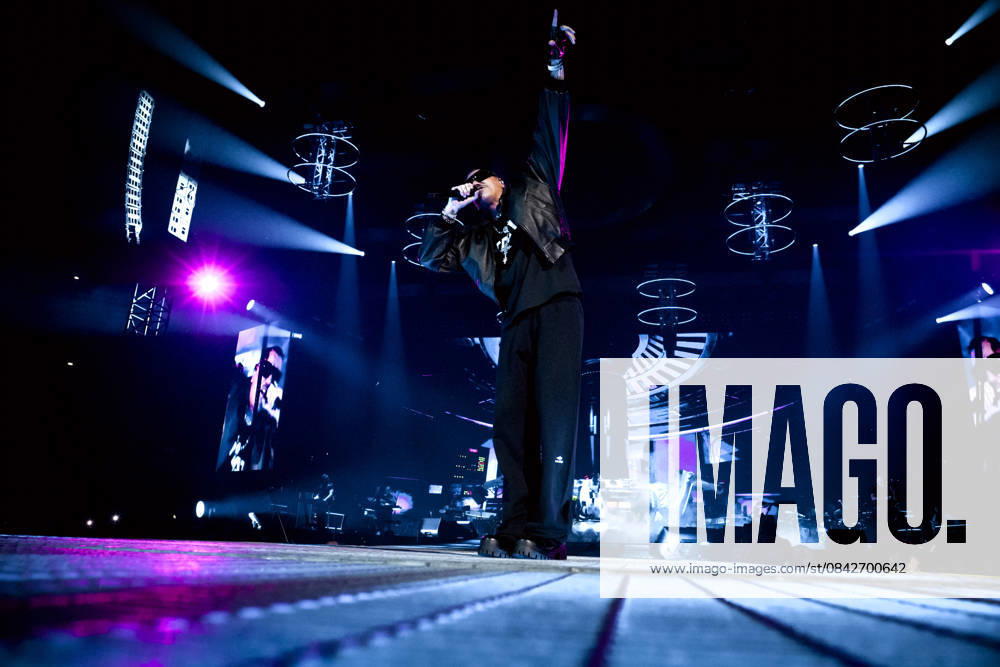 Rome, Marracash is in concert in Rome at the Palazzo dello Sport for his Marra Palazzi25 tour. The Roman dates are sold out. In the photo: MArracash