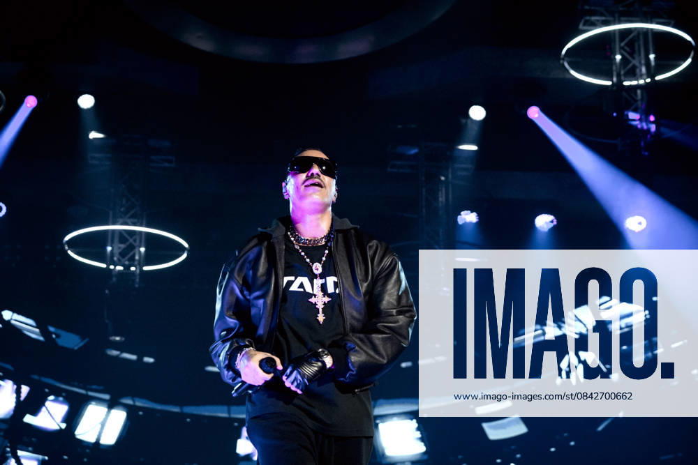 Rome, Marracash is in concert in Rome at the Palazzo dello Sport for his Marra Palazzi25 tour. The Roman dates are sold out. In the photo: MArracash
