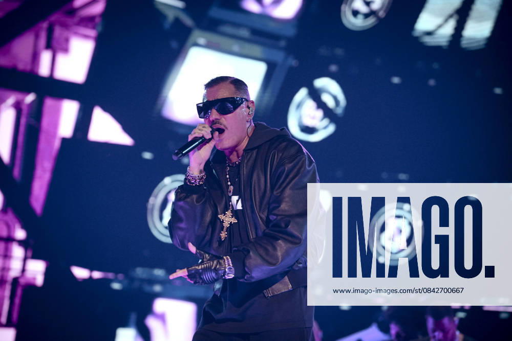 Rome, Marracash is in concert in Rome at the Palazzo dello Sport for his Marra Palazzi25 tour. The Roman dates are sold out. In the photo: MArracash