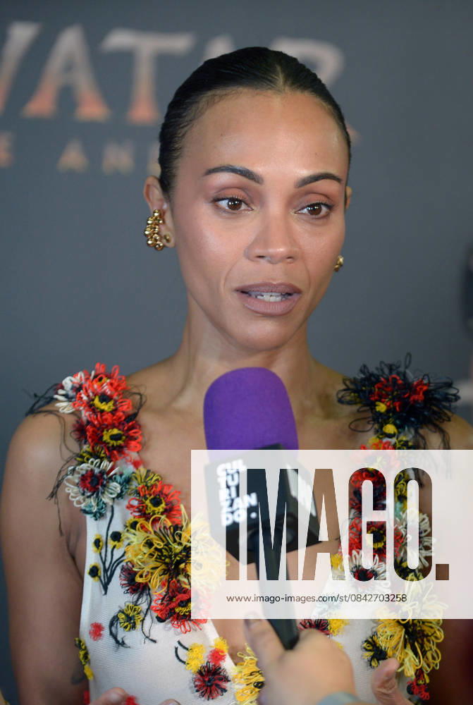 MIAMI, FLORIDA - DECEMBER 12: Zoe Saldana attends the Miami Special Screening of Avatar: Fire and Ash at AMC Sunset Place 24 in Miami, Florida on December 12, 2025.