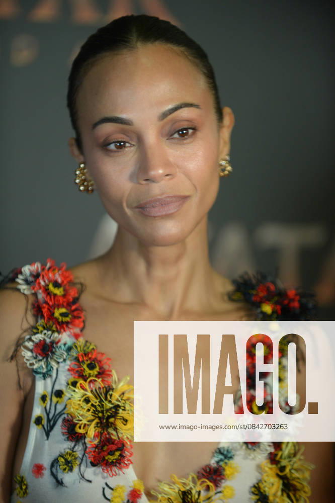 MIAMI, FLORIDA - DECEMBER 12: Zoe Saldana attends the Miami Special Screening of Avatar: Fire and Ash at AMC Sunset Place 24 in Miami, Florida on December 12, 2025.