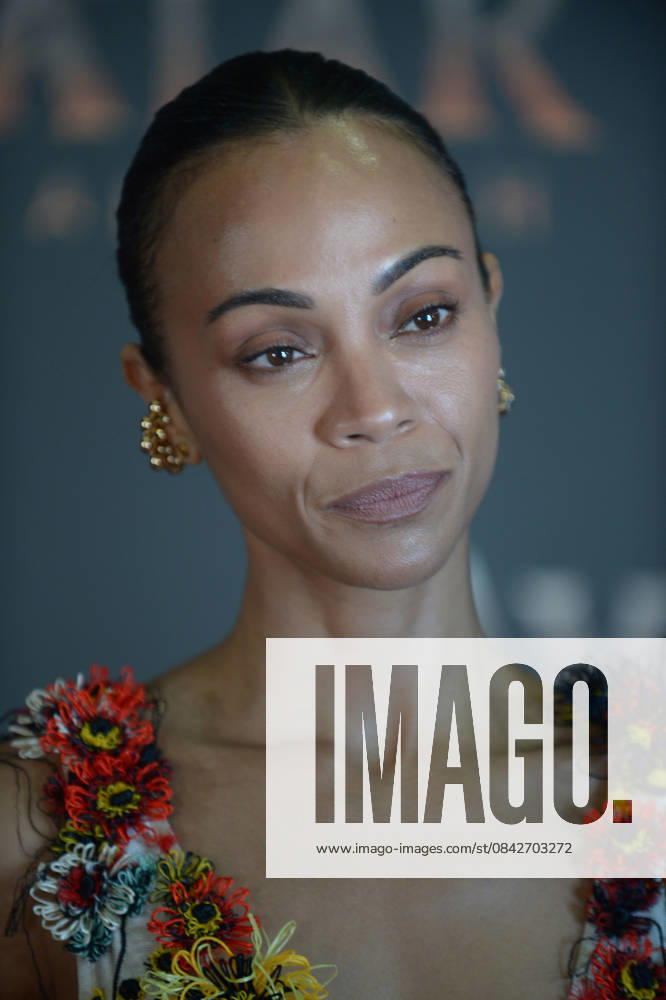 MIAMI, FLORIDA - DECEMBER 12: Zoe Saldana attends the Miami Special Screening of Avatar: Fire and Ash at AMC Sunset Place 24 in Miami, Florida on December 12, 2025.