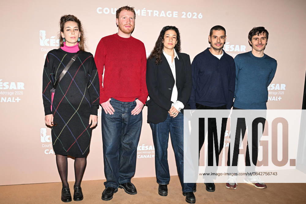 Photocall Courts Metrages Cesar 2026 in Paris FA (L-R) Guests, Nicolas Gourault and Yannick Beauquis pose for a photocall during the Brunch of Courts Metrages Cesar 2026 in Paris on December 14, 2025. Photo by Firas Abdullah ABACAPRESS.COM Paris Ile-de-France France