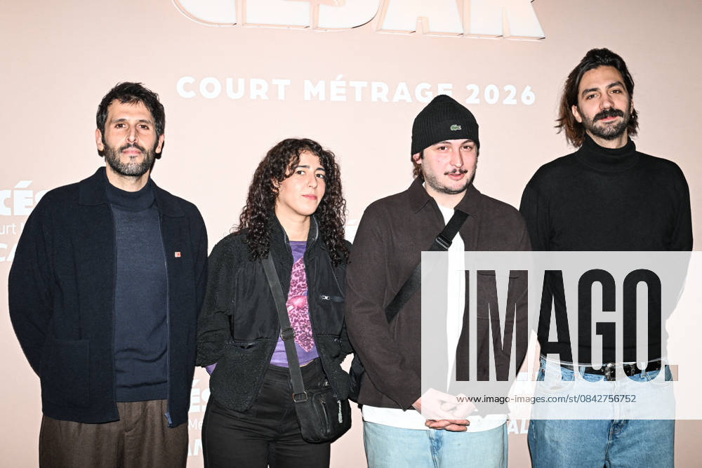 Photocall Courts Metrages Cesar 2026 in Paris FA (L-R) Nelson Ghrenassia, guests and Stephane Marchal pose for a photocall during the Brunch of Courts Metrages Cesar 2026 in Paris on December 14, 2025. Photo by Firas Abdullah ABACAPRESS.COM Paris Ile-de-France France