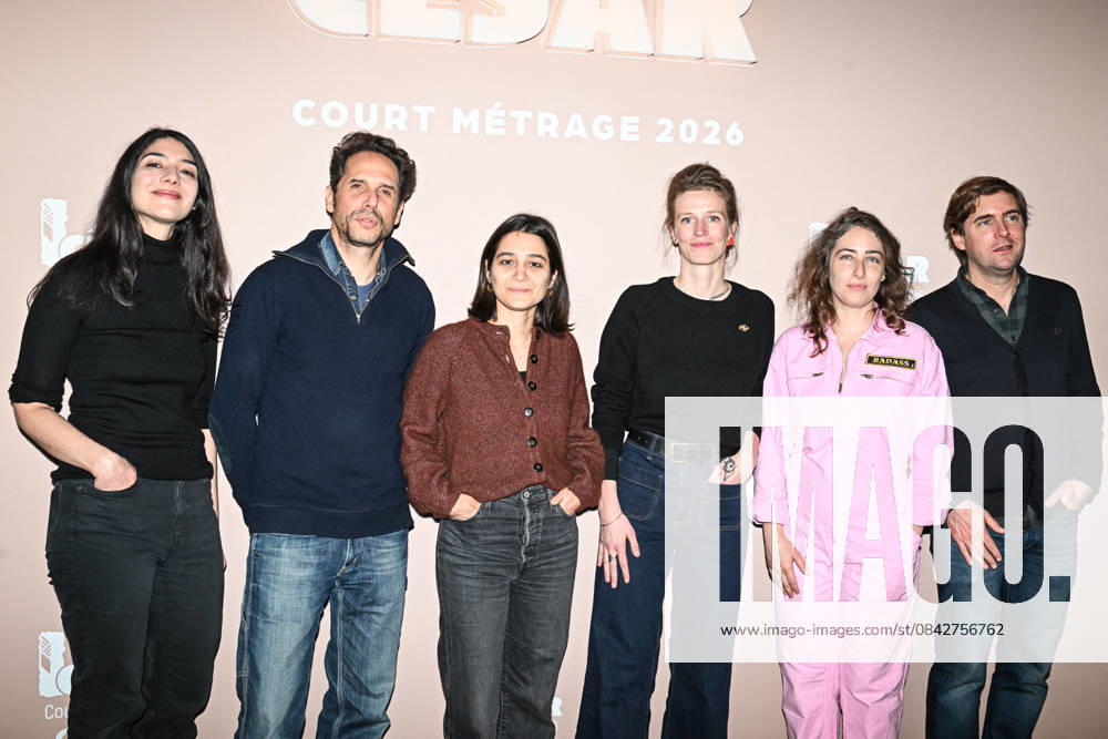 Photocall Courts Metrages Cesar 2026 in Paris FA (L-R) A guest, Daniel Sauvage, Camille Condemi, Cheyenne Canaud-Wallays, a guest and Jerome Barthelemy pose for a photocall during the Brunch of Courts Metrages Cesar 2026 in Paris on December 14, 2025. Photo by Firas Abdullah ABACAPRESS.COM Paris Ile-de-France France