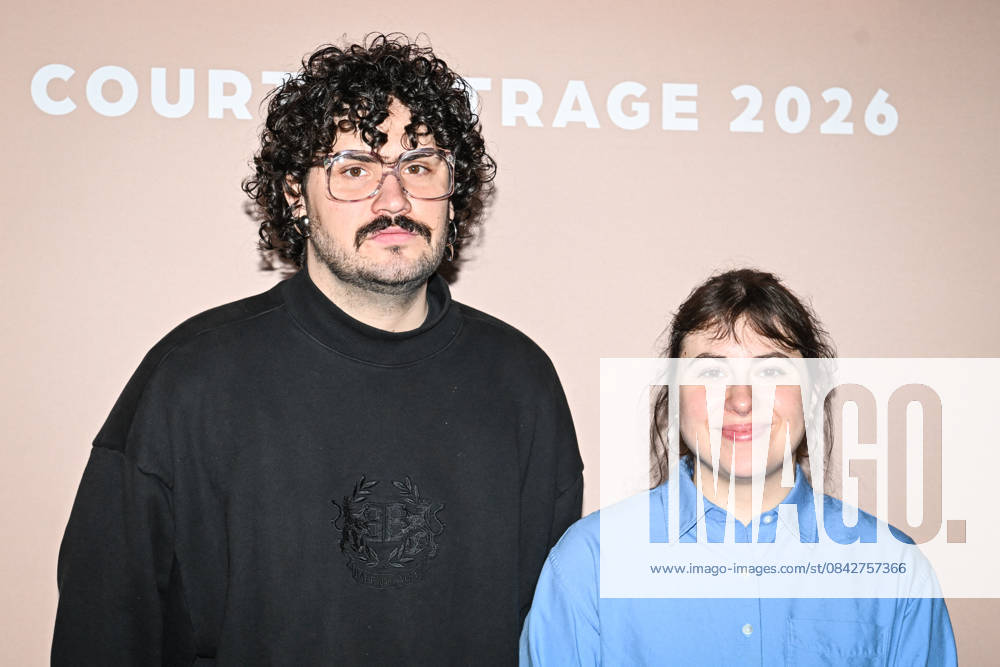 Photocall Courts Metrages Cesar 2026 in Paris FA (L-R) Sacha Trilles and a guest pose for a photocall during the Brunch of Courts Metrages Cesar 2026 in Paris on December 14, 2025. Photo by Firas Abdullah ABACAPRESS.COM Paris Ile-de-France France