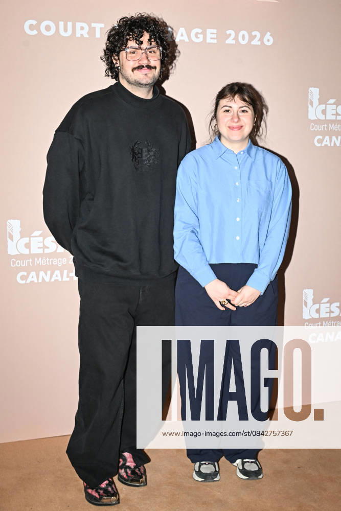 Photocall Courts Metrages Cesar 2026 in Paris FA (L-R) Sacha Trilles and a guest pose for a photocall during the Brunch of Courts Metrages Cesar 2026 in Paris on December 14, 2025. Photo by Firas Abdullah ABACAPRESS.COM Paris Ile-de-France France