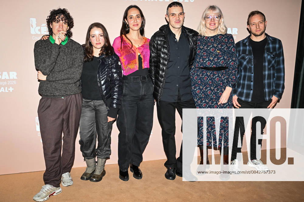 Photocall Courts Metrages Cesar 2026 in Paris FA (L-R) Guests, Caroline Poggi, Jonathan Vinel, Oriane Hurard and Arnaud Colinart pose for a photocall during the Brunch of Courts Metrages Cesar 2026 in Paris on December 14, 2025. Photo by Firas Abdullah ABACAPRESS.COM Paris Ile-de-France France