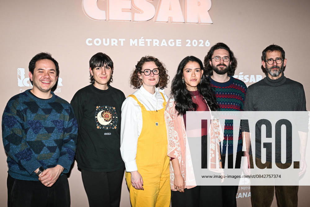 Photocall Courts Metrages Cesar 2026 in Paris FA (L-R) Guests, Natalia Leon, a guest and Luc Camilli pose for a photocall during the Brunch of Courts Metrages Cesar 2026 in Paris on December 14, 2025. Photo by Firas Abdullah ABACAPRESS.COM Paris Ile-de-France France