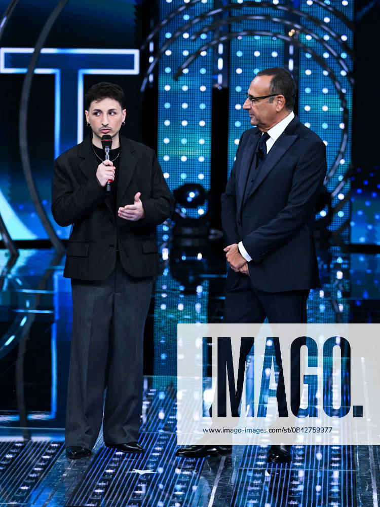 Sanremo, It Will Be Sanremo 2025 In the photo: Nayt, pseudonym of William Mezzanotte Carlo Conti