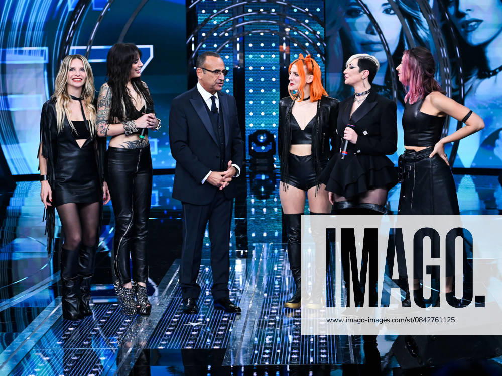 Sanremo, It Will Be Sanremo 2025. In the photo: Rag Dolls Carlo Conti