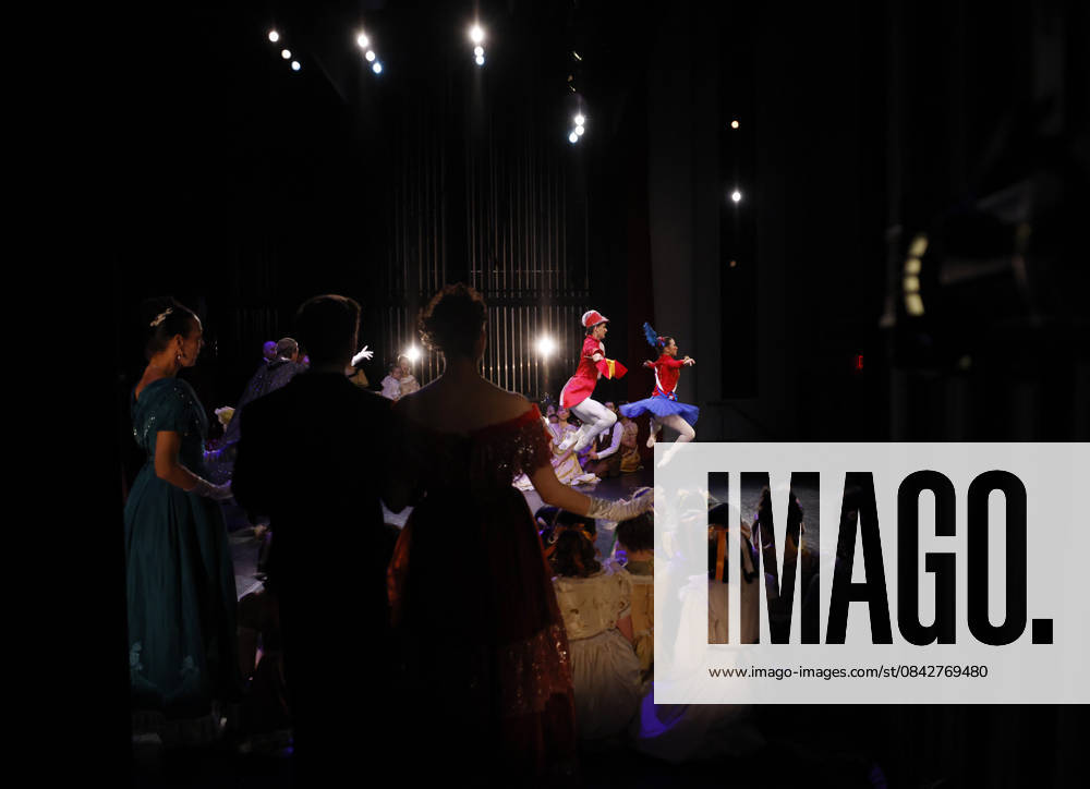 Dancers wait in the wings before taking the stage at the Joffrey Ballet School performance of The Nutcracker at the LaGuardia Performing Arts Center on Sunday, December 14, 2025 in New York City. NYP20251214102 JohnxAngelillo