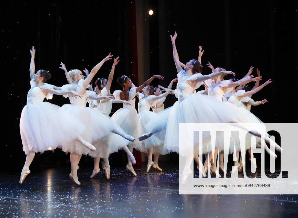 Dancers perform on stage at the Joffrey Ballet School performance of The Nutcracker at the LaGuardia Performing Arts Center on Sunday, December 14, 2025 in New York City. NYP20251214111 JohnxAngelillo