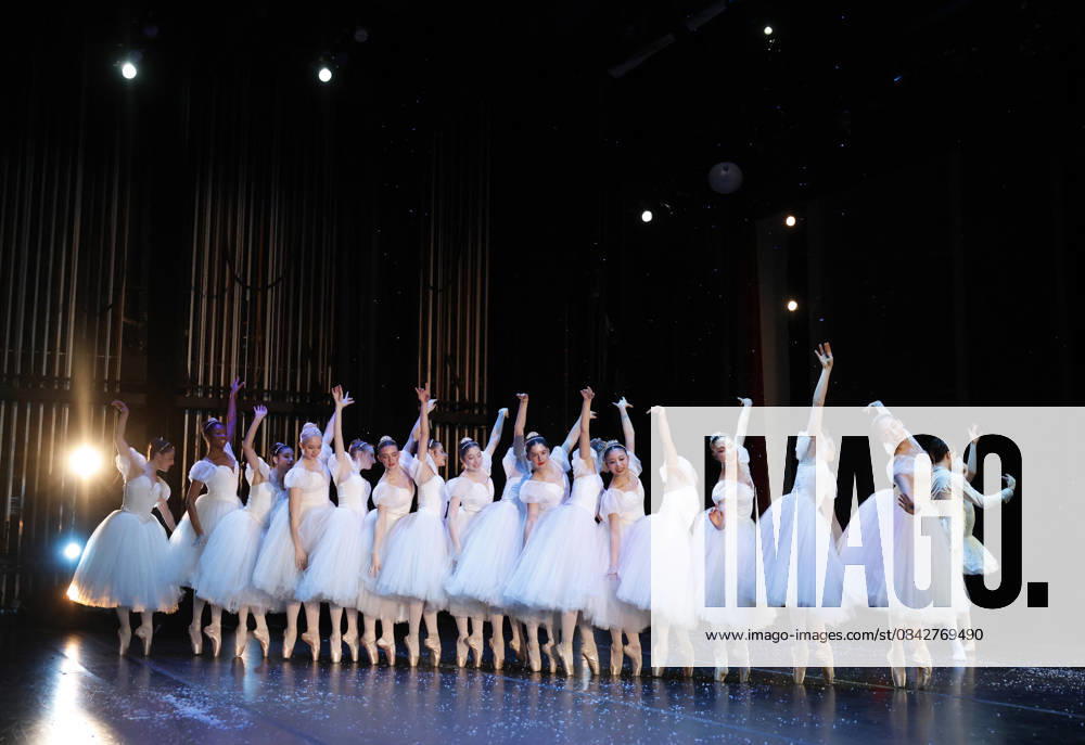 Dancers perform on stage at the Joffrey Ballet School performance of The Nutcracker at the LaGuardia Performing Arts Center on Sunday, December 14, 2025 in New York City. NYP20251214112 JohnxAngelillo