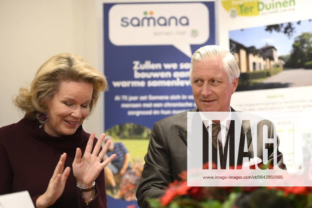 King Philippe And Queen Mathilde Visit Convalescent Home NIEUWPOORT, BELGIUM - DECEMBER 16: King Philippe and Queen Mathilde pictured paying a Christmas visit to the non-profit organisation Samana at the Ter Duinen holiday and convalescent home in Nieuwpoort on December 16, 2025 in NIeuwpoort, Belgium, 16 12 2025 NIeuwpoort Belgium