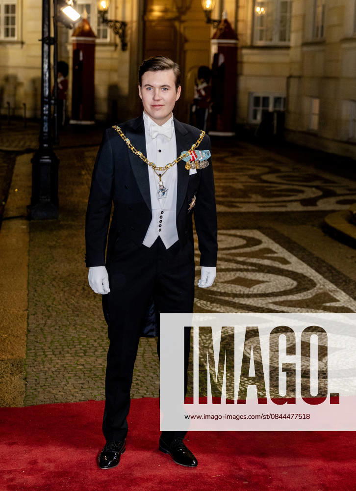 Amalienborg Prince Christian arrive for the New Years reception at Christian palace in Copenhagen, Denmark. Â