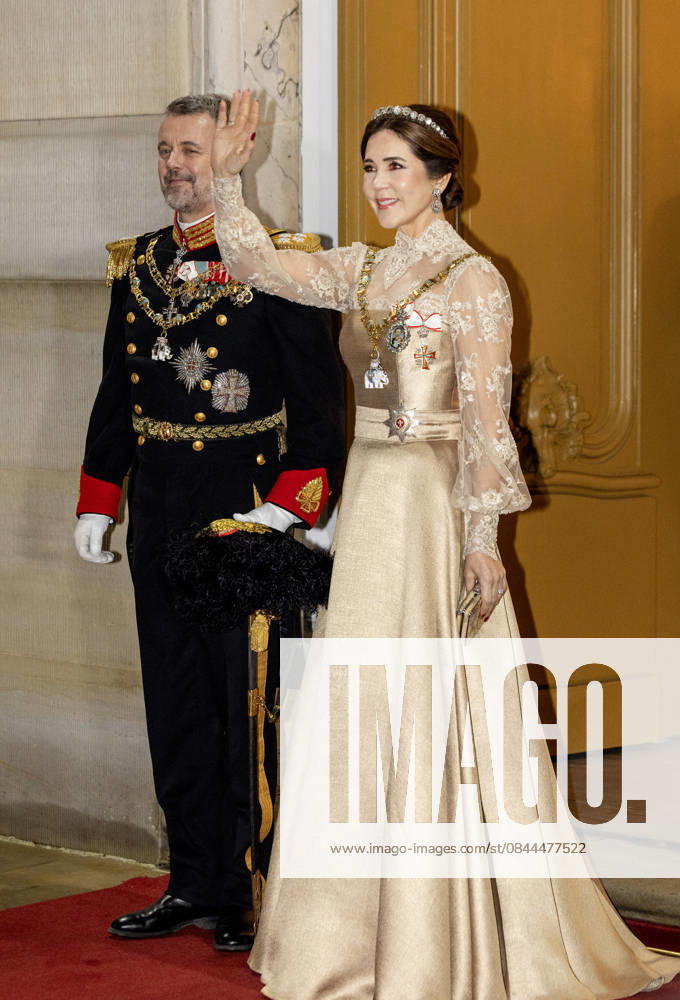 Amalienborg Queen Mary and King Frederik arrive for the New Years reception at Christian palace in Copenhagen, Denmark. Â