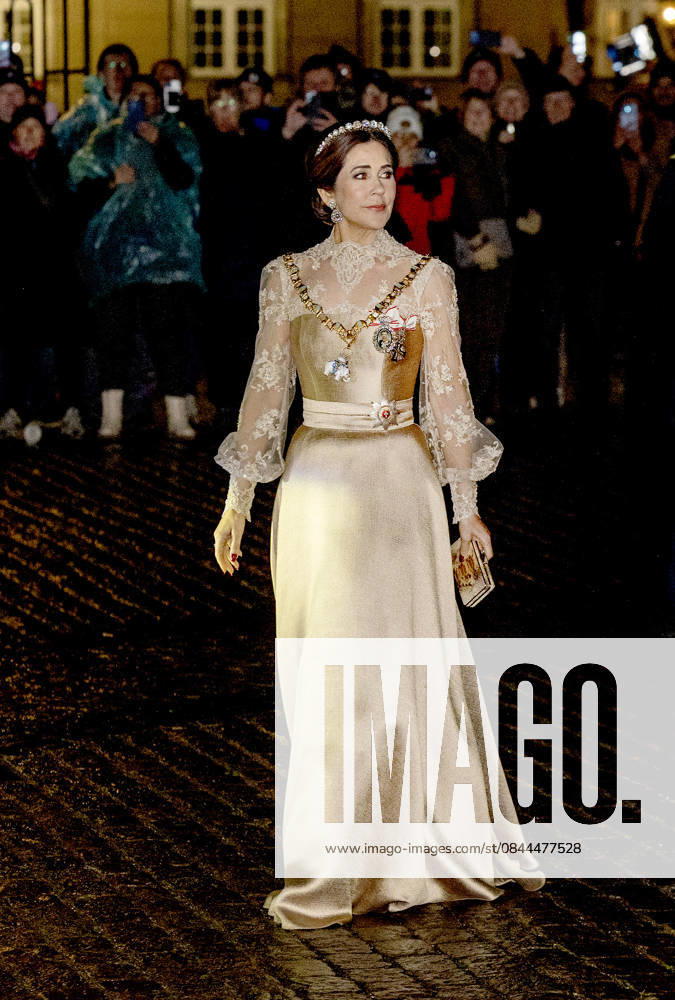 Amalienborg Queen Mary arrive for the New Years reception at Christian palace in Copenhagen, Denmark. Â